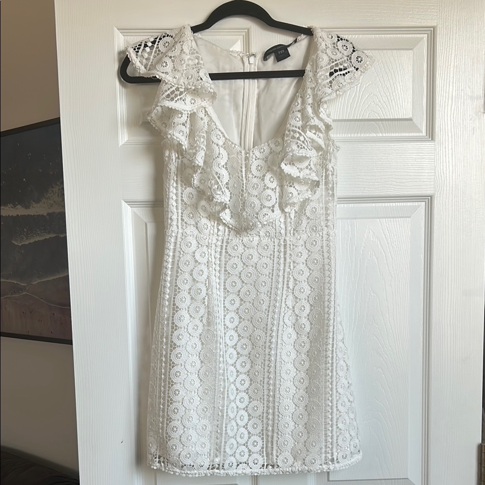 French Connection White Lace Mini Dress